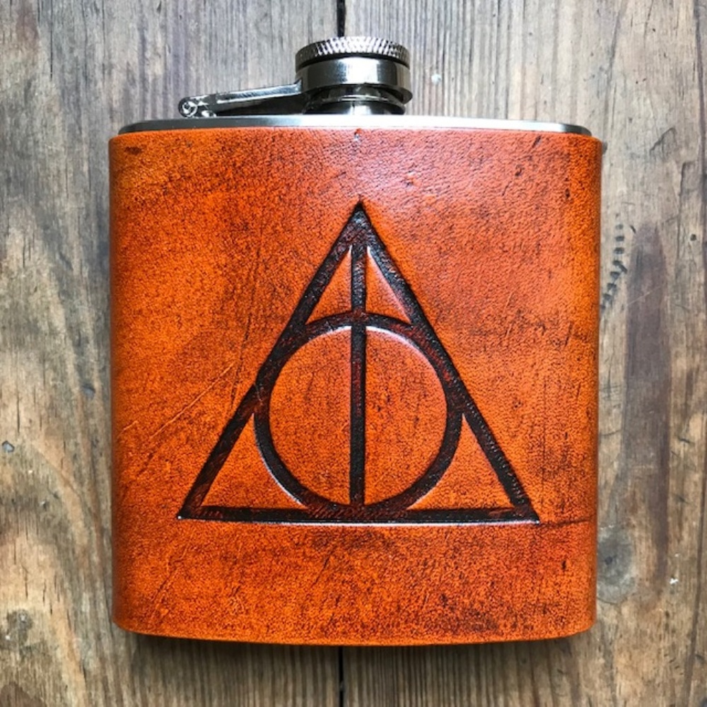 NEW Harry Potter Leather Handmade Flask 6 ounces